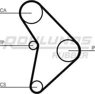 Roulunds Rubber RR1395 - Ремінь ГРМ autocars.com.ua