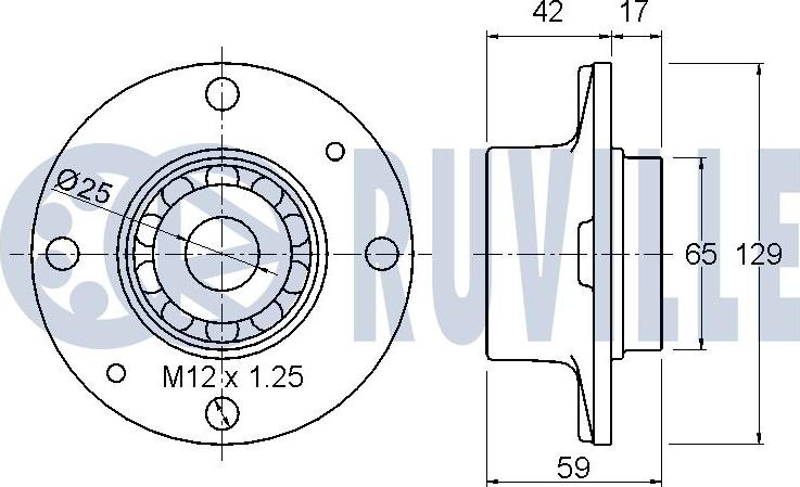 Ruville 220626 - Комплект підшипника маточини колеса autocars.com.ua