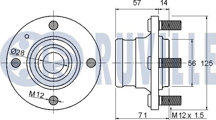 Ruville 220667 - Комплект підшипника маточини колеса autocars.com.ua