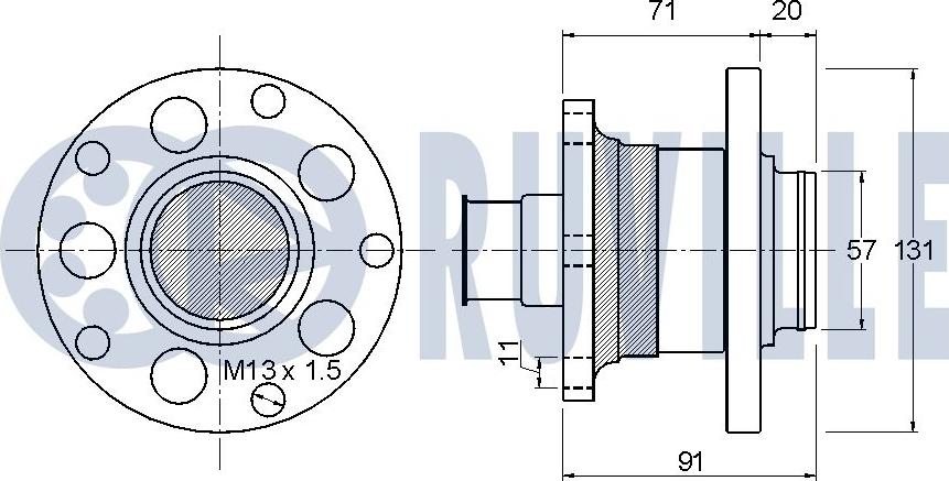 Ruville 220724 - Комплект підшипника маточини колеса autocars.com.ua