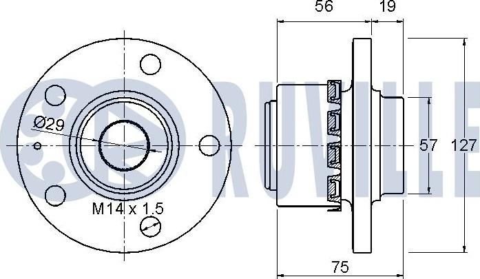 Ruville 221480 - Комплект подшипника ступицы колеса avtokuzovplus.com.ua