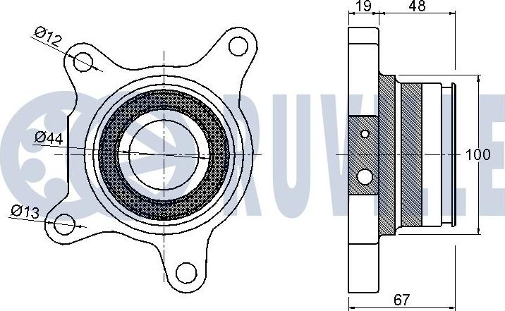 Ruville 221547 - Комплект підшипника маточини колеса autocars.com.ua