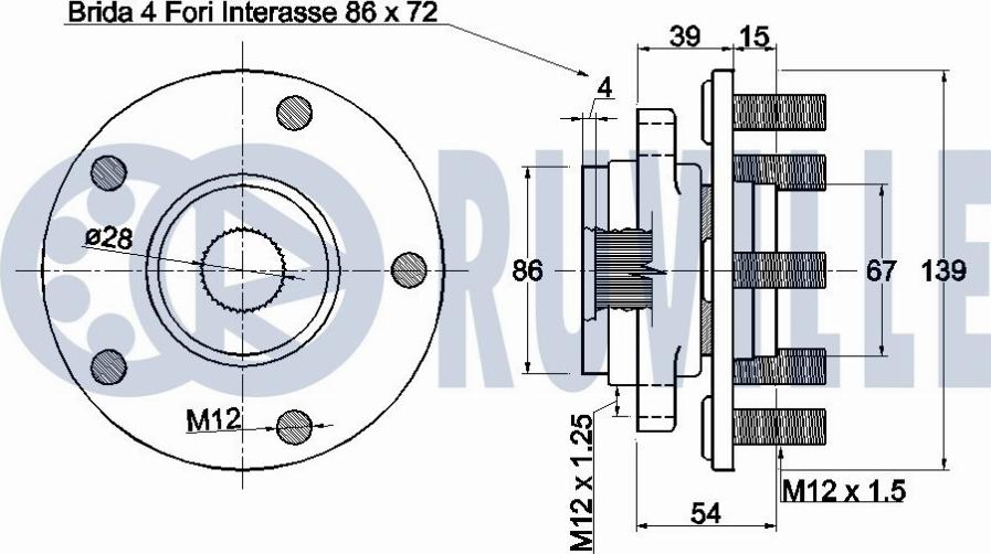 Ruville 221759 - Комплект подшипника ступицы колеса avtokuzovplus.com.ua