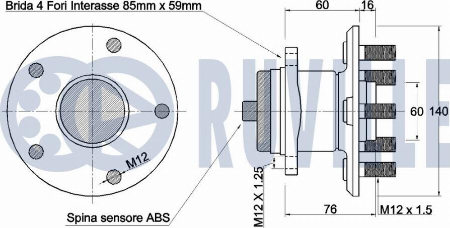 Ruville 221766 - Комплект подшипника ступицы колеса avtokuzovplus.com.ua