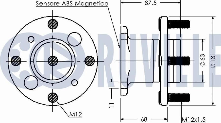 Ruville 221791 - Комплект подшипника ступицы колеса autodnr.net