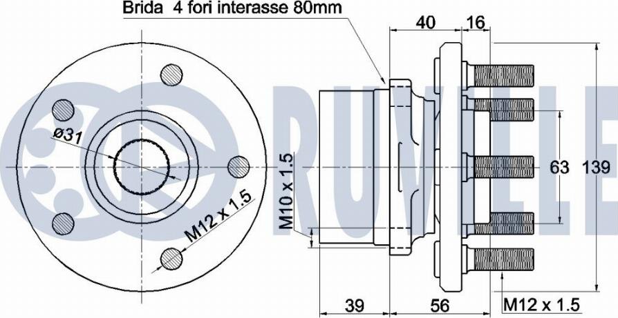 Ruville 221820 - Комплект підшипника маточини колеса autocars.com.ua