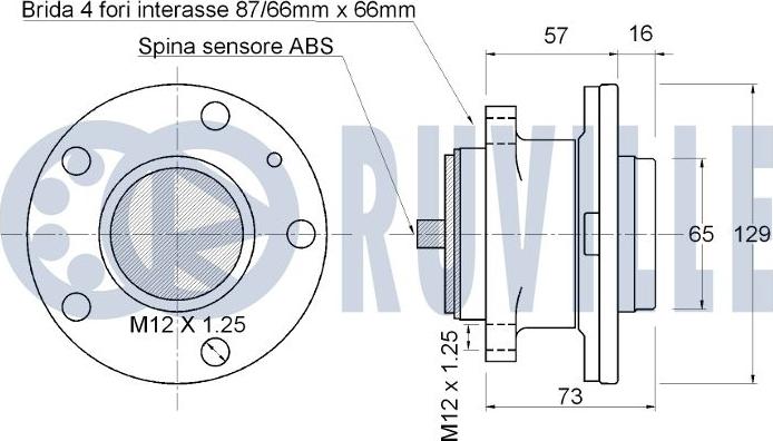 Ruville 221840 - Комплект подшипника ступицы колеса avtokuzovplus.com.ua