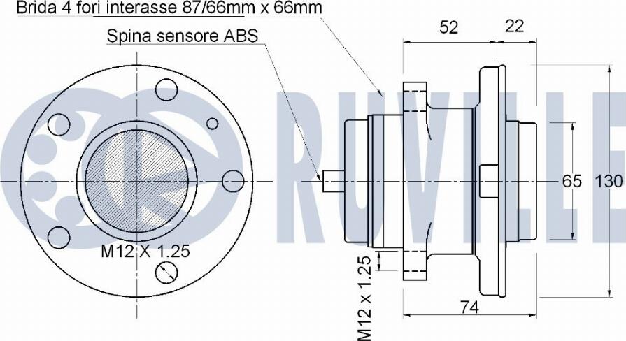 Ruville 221850 - Комплект подшипника ступицы колеса avtokuzovplus.com.ua