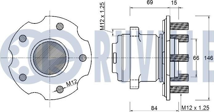 Ruville 221863 - Комплект подшипника ступицы колеса autodnr.net