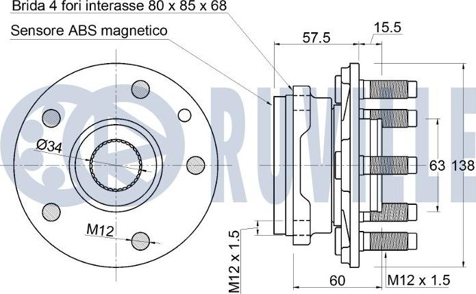 Ruville 221904 - Комплект подшипника ступицы колеса autodnr.net