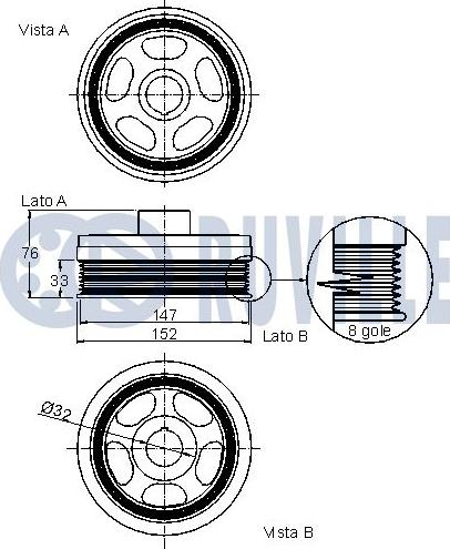 Ruville 520183 - Шкив коленчатого вала autodnr.net