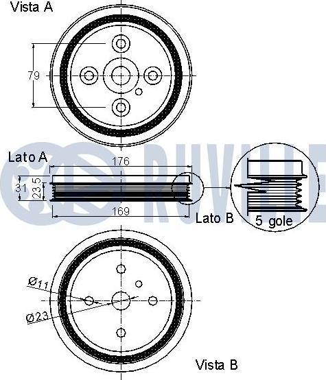 Ruville 520260 - Шкив коленчатого вала avtokuzovplus.com.ua