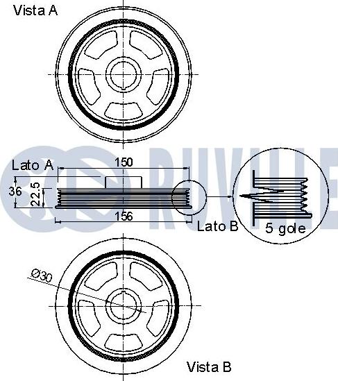 Ruville 520269 - Шкив коленчатого вала avtokuzovplus.com.ua