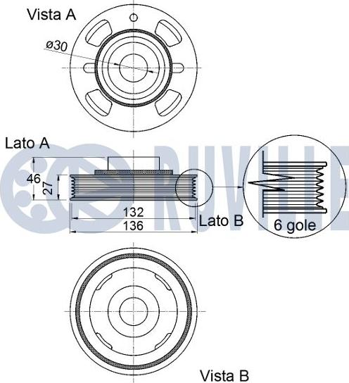 Ruville 520382 - Шкив коленчатого вала avtokuzovplus.com.ua