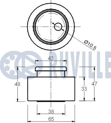 Ruville 540004 - Натяжна ролик, ремінь ГРМ autocars.com.ua