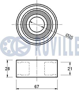 Ruville 540013 - Паразитний / Провідний ролик, зубчастий ремінь autocars.com.ua