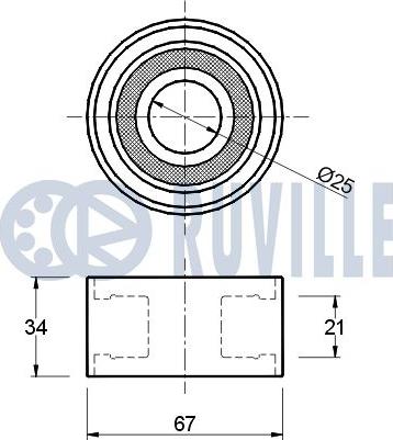 Ruville 540017 - Направляющий ролик, зубчатый ремень avtokuzovplus.com.ua