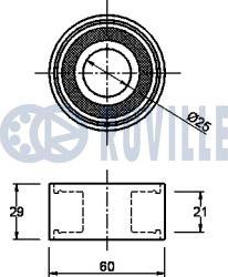 Ruville 540019 - Паразитний / Провідний ролик, зубчастий ремінь autocars.com.ua