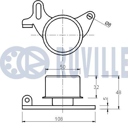 Ruville 540021 - Натяжна ролик, ремінь ГРМ autocars.com.ua