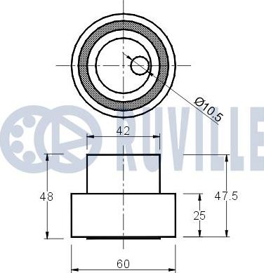 Ruville 540029 - Натяжна ролик, ремінь ГРМ autocars.com.ua