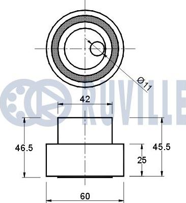 Ruville 540030 - Натяжна ролик, ремінь ГРМ autocars.com.ua