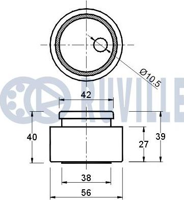 Ruville 540033 - Натяжна ролик, ремінь ГРМ autocars.com.ua