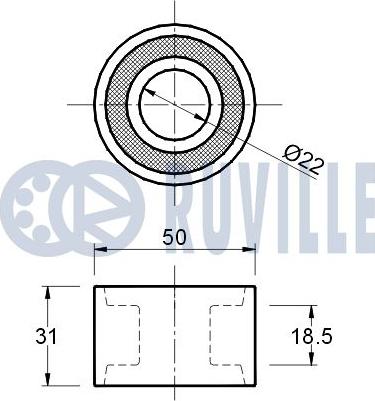 Ruville 540037 - Паразитний / Провідний ролик, зубчастий ремінь autocars.com.ua