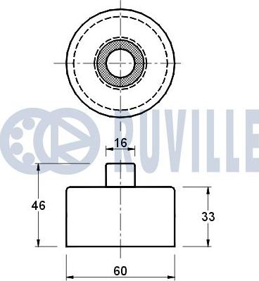 Ruville 540038 - Паразитний / Провідний ролик, зубчастий ремінь autocars.com.ua