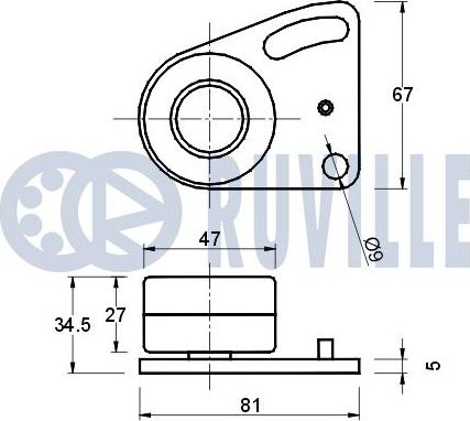 Ruville 540051 - Натяжна ролик, ремінь ГРМ autocars.com.ua