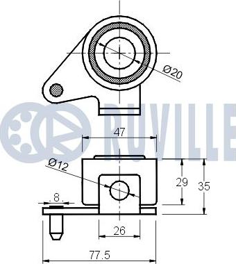 Ruville 540056 - Натяжна ролик, ремінь ГРМ autocars.com.ua