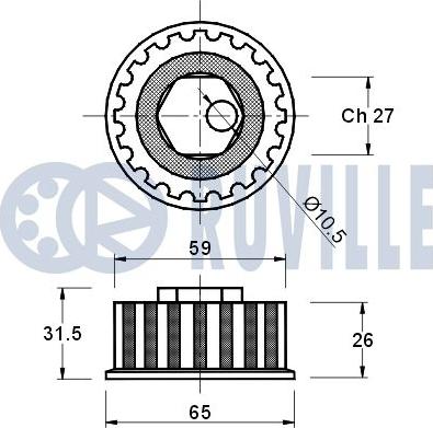 Ruville 540066 - Натяжной ролик, ремень ГРМ avtokuzovplus.com.ua