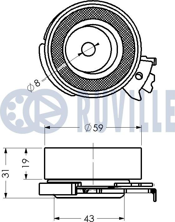 Ruville 540068 - Натяжной ролик, ремень ГРМ avtokuzovplus.com.ua