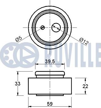 Ruville 540069 - Натяжной ролик, ремень ГРМ avtokuzovplus.com.ua