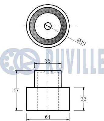 Ruville 540073 - Паразитний / Провідний ролик, зубчастий ремінь autocars.com.ua