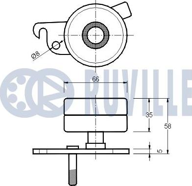 Ruville 540085 - Натягувач ременя, клинові зуб. autocars.com.ua