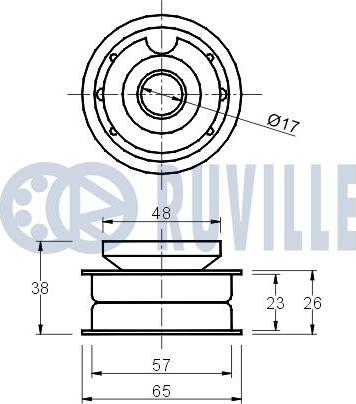 Ruville 540086 - Паразитний / Провідний ролик, зубчастий ремінь autocars.com.ua