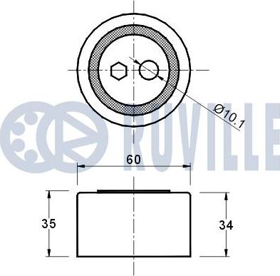 Ruville 540088 - Натяжной ролик, ремень ГРМ avtokuzovplus.com.ua