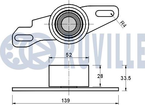 Ruville 540093 - Натяжна ролик, ремінь ГРМ autocars.com.ua