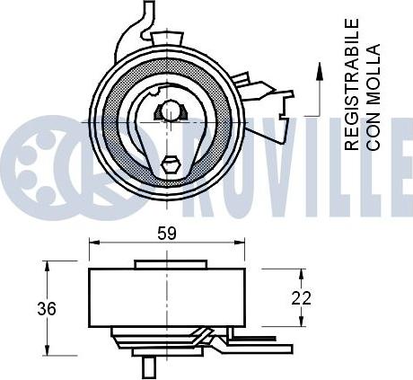 Ruville 540096 - Натяжной ролик, ремень ГРМ autodnr.net