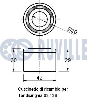 Ruville 540100 - Паразитний / провідний ролик, поліклиновий ремінь autocars.com.ua