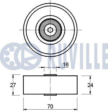 Ruville 540108 - Паразитний / провідний ролик, поліклиновий ремінь autocars.com.ua