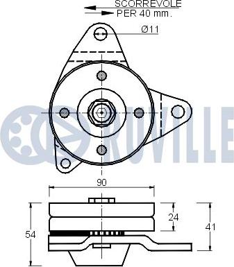 Ruville 540116 - Натягувач ременя, клинові зуб. autocars.com.ua