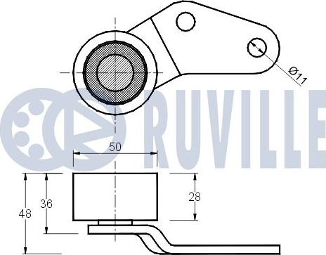 Ruville 540118 - Паразитний / провідний ролик, поліклиновий ремінь autocars.com.ua