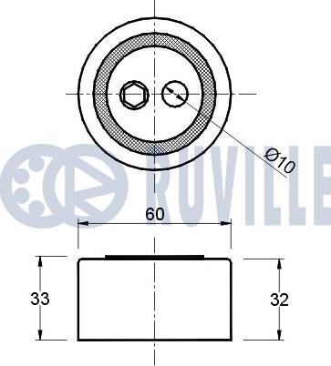 Ruville 540126 - Натяжной ролик, ремень ГРМ autodnr.net