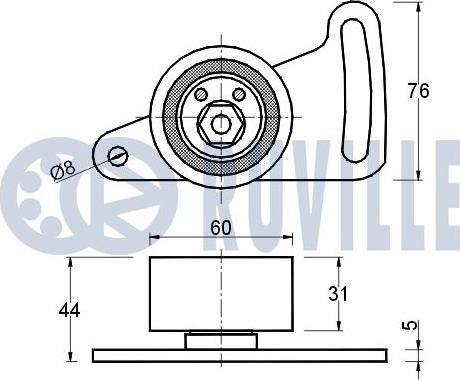 Ruville 540148 - Натяжной ролик, ремень ГРМ avtokuzovplus.com.ua