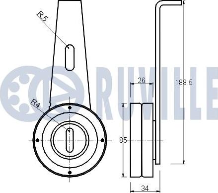 Ruville 540160 - Натягувач ременя, клинові зуб. autocars.com.ua