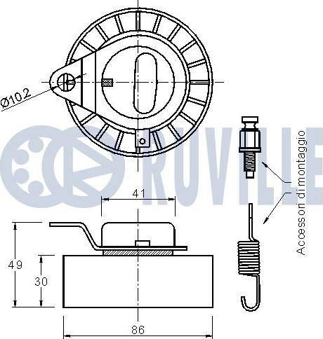 Ruville 540169 - Натяжной ролик, ремень ГРМ avtokuzovplus.com.ua