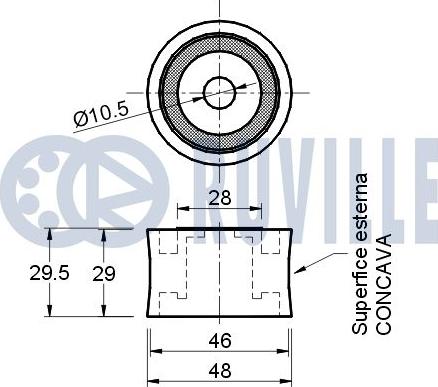 Ruville 540171 - Паразитний / Провідний ролик, зубчастий ремінь autocars.com.ua