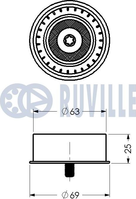 Ruville 540181 - Направляющий ролик, зубчатый ремень avtokuzovplus.com.ua