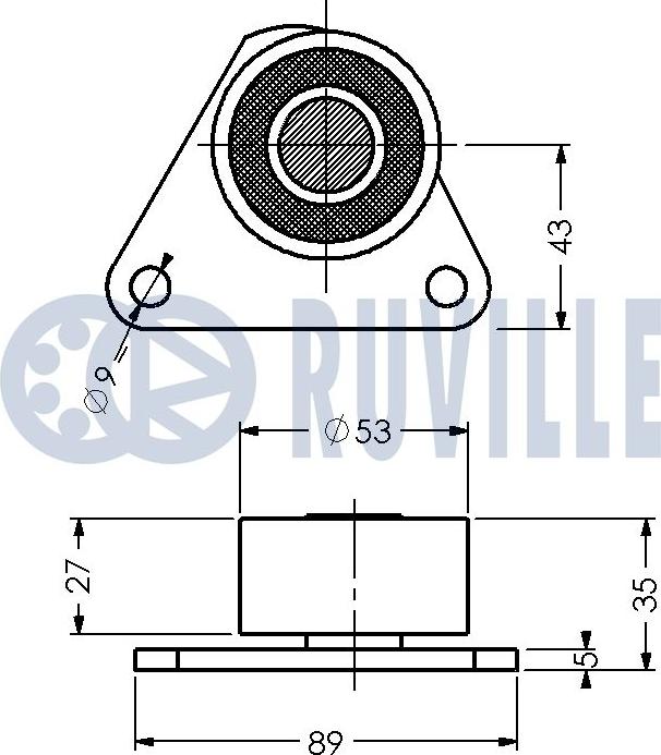 Ruville 540193 - Паразитний / Провідний ролик, зубчастий ремінь autocars.com.ua